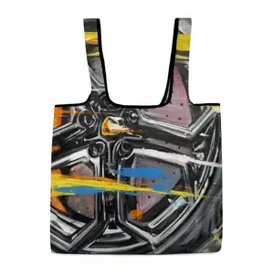 Lamborghini Wheel Crash Foldable Tote Bag