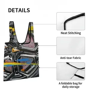 Lamborghini Wheel Crash Foldable Tote Bag