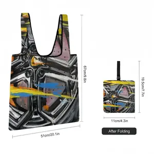 Lamborghini Wheel Crash Foldable Tote Bag