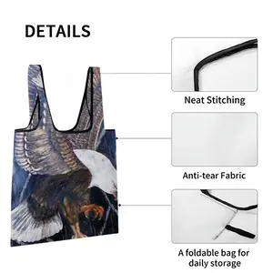 Eagle Scratch Foldable Tote Bag