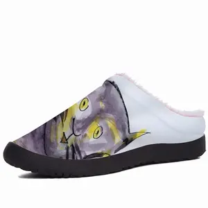 Men Cat Or Cat At Night Cotton Slippers