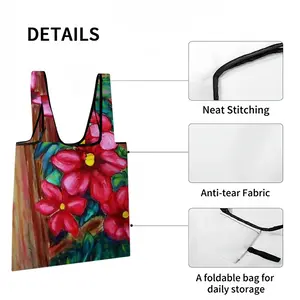 Climatis On Fence Foldable Tote Bag