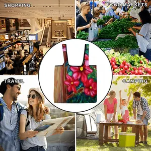 Climatis On Fence Foldable Tote Bag