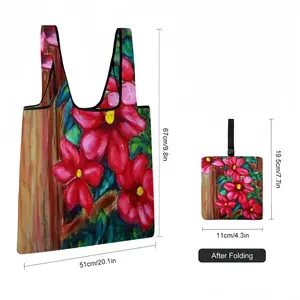 Climatis On Fence Foldable Tote Bag