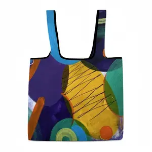 Blue And Green Modern Foldable Tote Bag