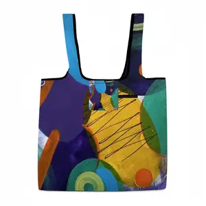 Blue And Green Modern Foldable Tote Bag