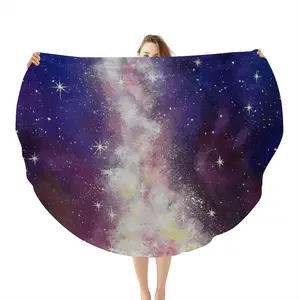 Celestial Blessing Flannel Blanket (Round)