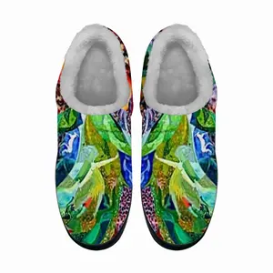 Men Frida Green Cotton Slippers