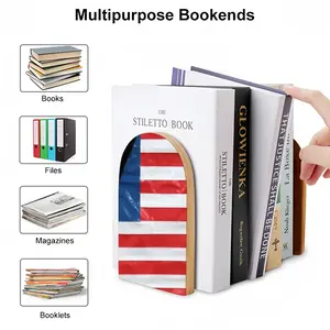 Pubic Flag United States Bookends