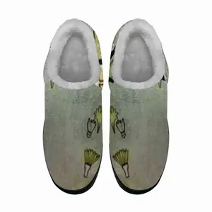 Men Angel Of Flowers - Stained Glass Cotton Slippers