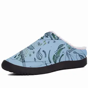 Men Cock And Lilies Of The Valley Cotton Slippers