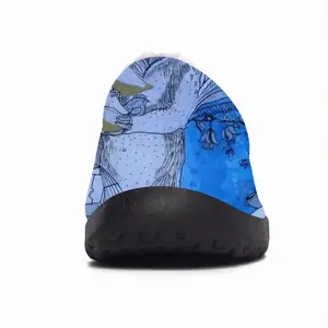 Men Drawing Ink - Blue Diva Cotton Slippers