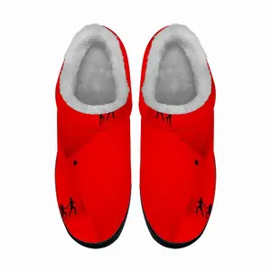 Men Deep Red (Decomposition) Cotton Slippers