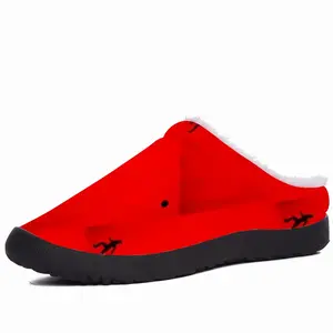 Men Deep Red (Decomposition) Cotton Slippers