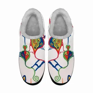 Men Hearts Cotton Slippers