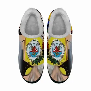 Men Hope And Anchor Cotton Slippers