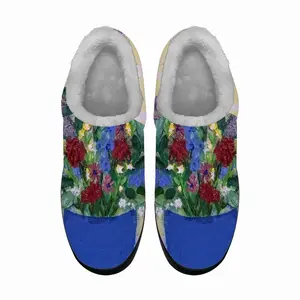 Men Blue Vase Cotton Slippers