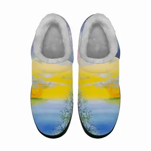 Men Earth Sea Sky And Stars Cotton Slippers