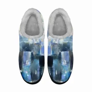 Men Blue Village Cotton Slippers