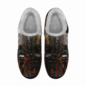 Men Red Lights Cotton Slippers