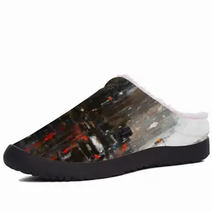 Men Red Lights Cotton Slippers