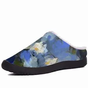 Men Water Lilies Cotton Slippers