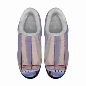 Men White Sails Cotton Slippers