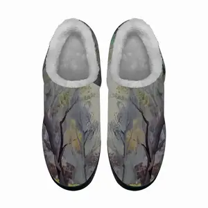 Men Misty Trees Cotton Slippers