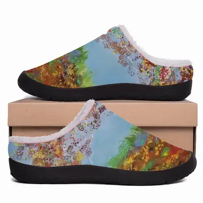 Men Two Autumn Trees Cotton Slippers