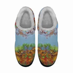 Men Two Autumn Trees Cotton Slippers