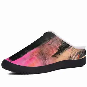 Men Pink Garden Cotton Slippers