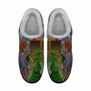 Men Along The Border Of Dream Cotton Slippers