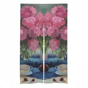 Still Life With Peonies Door Curtains