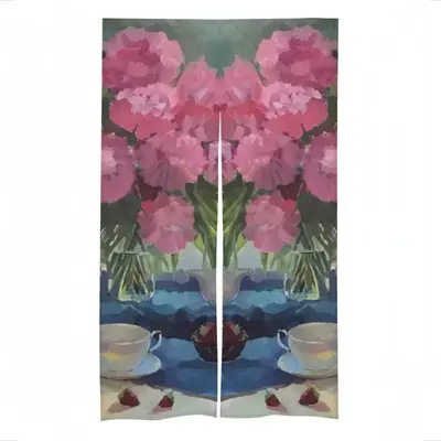 Still Life With Peonies Door Curtains