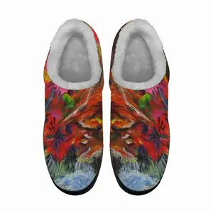 Men Red Jungle Cotton Slippers