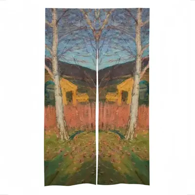 Octobervalino Village Door Curtains