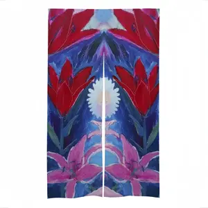 Lilies In The Evening Door Curtains