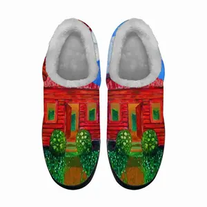 Men Red House I Cotton Slippers