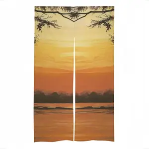 Setting Sun Of Tranquility Door Curtains