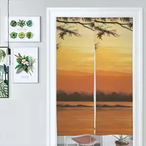 Setting Sun Of Tranquility Door Curtains