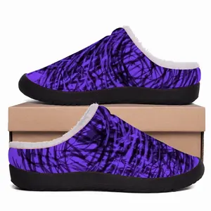 Men Purple Swirl Cotton Slippers