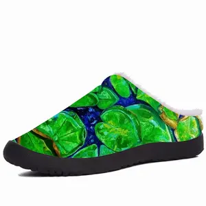 Men Water Lilies On The Blue Lake Cotton Slippers