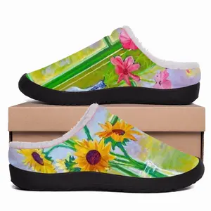 Men Flowers By The Window Cotton Slippers