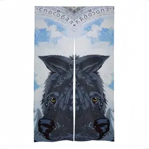 Wolf - Animals Wild Collage Design Decor Ideas Interior Door Curtains