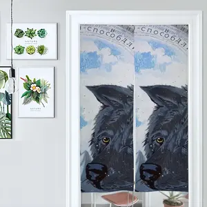 Wolf - Animals Wild Collage Design Decor Ideas Interior Door Curtains