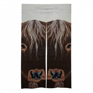 Bull - Red Bull Taurus Animals Buffalo Wild Door Curtains