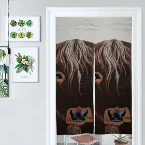 Bull - Red Bull Taurus Animals Buffalo Wild Door Curtains