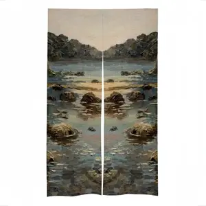 Famous Cliff Of The Black Sea Door Curtains