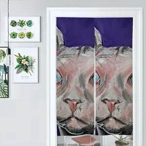 Bald Cat Door Curtains