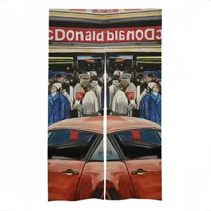 First Mcdonalds In Russia Door Curtains